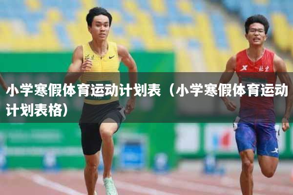 小学寒假体育运动计划表（小学寒假体育运动计划表格）